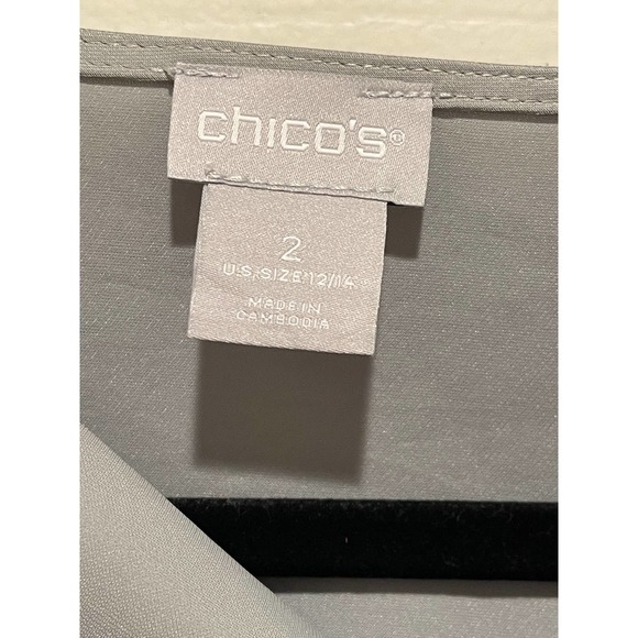 CHICO'S Dressy Silver Top - Size 2 (Large) - NEW!! - Picture 2 of 11